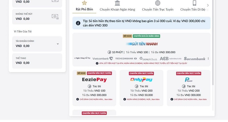 hướng dẫn nạp tiền thành công trên nhà cái m88: bước đơn giản để nạp tiền một cách hiệu quả 1 các phương thức nạp tiền m88