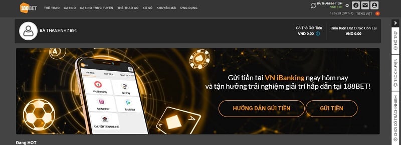 6 cách nạp tiền vào 188bet nhanh chóng và hiệu quả nhất trong thời điểm hiện tại 2 nhấn chọn biểu tượng gửi tiền