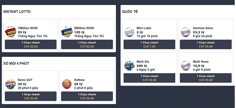 hướng dẫn chơi xổ số lotto m88 nhanh nhất 1 người chơi chọn hình thức chơi xổ số lotto m88