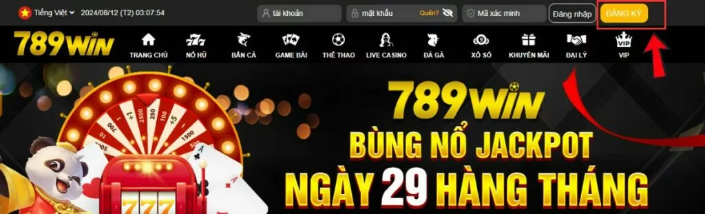 đăng ký 789win - hướng dẫn đăng ký tài khoản trong 2 phút 13 chon nut dang ky tai trang chu 789win