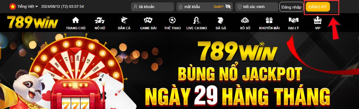 đăng ký 789win - hướng dẫn đăng ký tài khoản trong 2 phút 1 chọn nút đăng ký tại trang chủ 789win