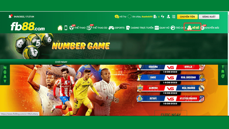 xổ số number game fb88 và những thông tin cần biết 1 chon xo so de tham gia ca cuoc number game fb88