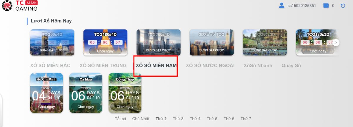 cách chơi lô đề miền nam chi tiết tại các trang lô đề uy tín 2 chọn xổ số miền nam để vào giao diện cược