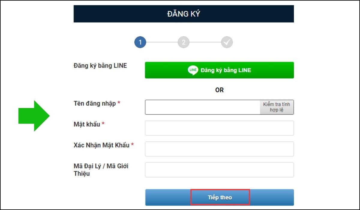 đăng ký cmd368 - cách tạo tài khoản cmd368 đơn giản nhất 2 điền thông tin tài khoản vào form biểu mẫu đăng ký cmd368