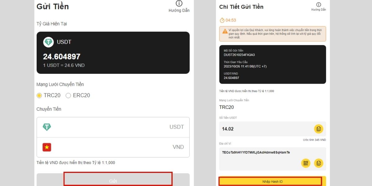 hướng dẫn nạp tiền kto nhanh chóng trong 3 bước 7 điền thông tin gửi tiền kto bằng crypto