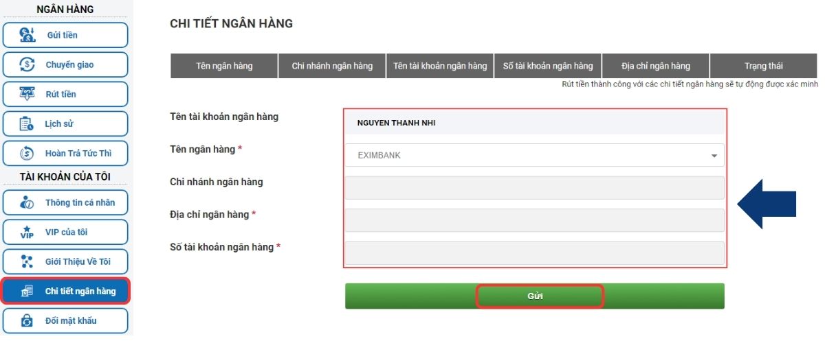 hướng dẫn nạp tiền cmd368 nhanh chóng trong 3 phút 2 liên kết tài khoản ngân hàng