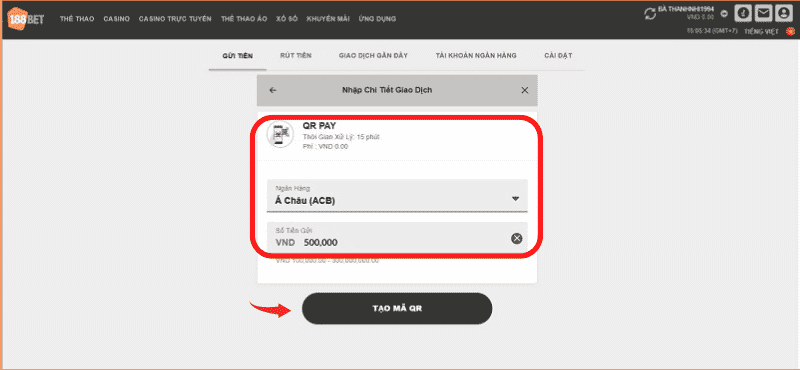 6 cách nạp tiền vào 188bet nhanh chóng và hiệu quả nhất trong thời điểm hiện tại 4 nạp tiền 188bet qua qrpay