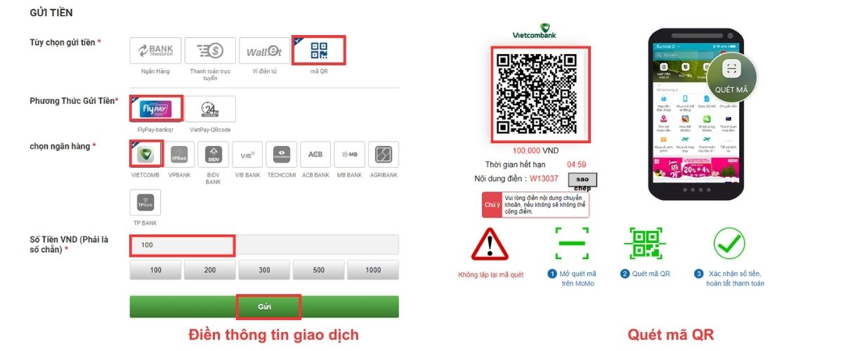 hướng dẫn nạp tiền cmd368 nhanh chóng trong 3 phút 7 nạp tiền vào cmd368 bằng mã qr