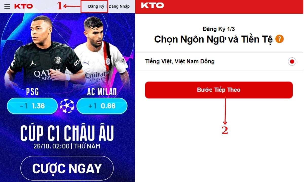 đăng ký kto - hướng dẫn cách tạo tài khoản thành công 2 trang đăng ký kto
